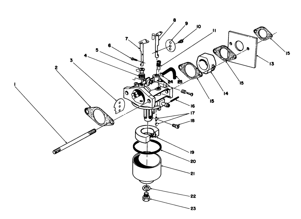 Carburetor Assembly (Model No. 47pm1-6) Diagram and Parts List for 20916B 2000001 - 2999999 Toro Lawn Mower