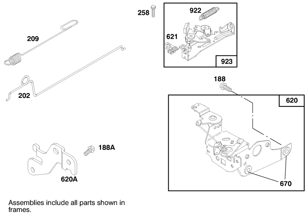 Engine Briggs & Stratton Model 12f802-0650-01 Diagram and Parts List for 20776 7900001 - 7999999 Toro Lawn Mower