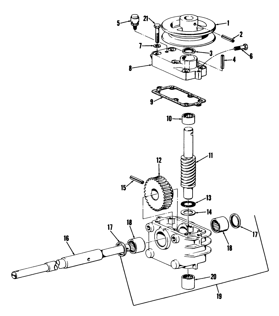 Gear Case Assembly Diagram and Parts List for 23267 9000001 - 9999999 Toro Lawn Mower
