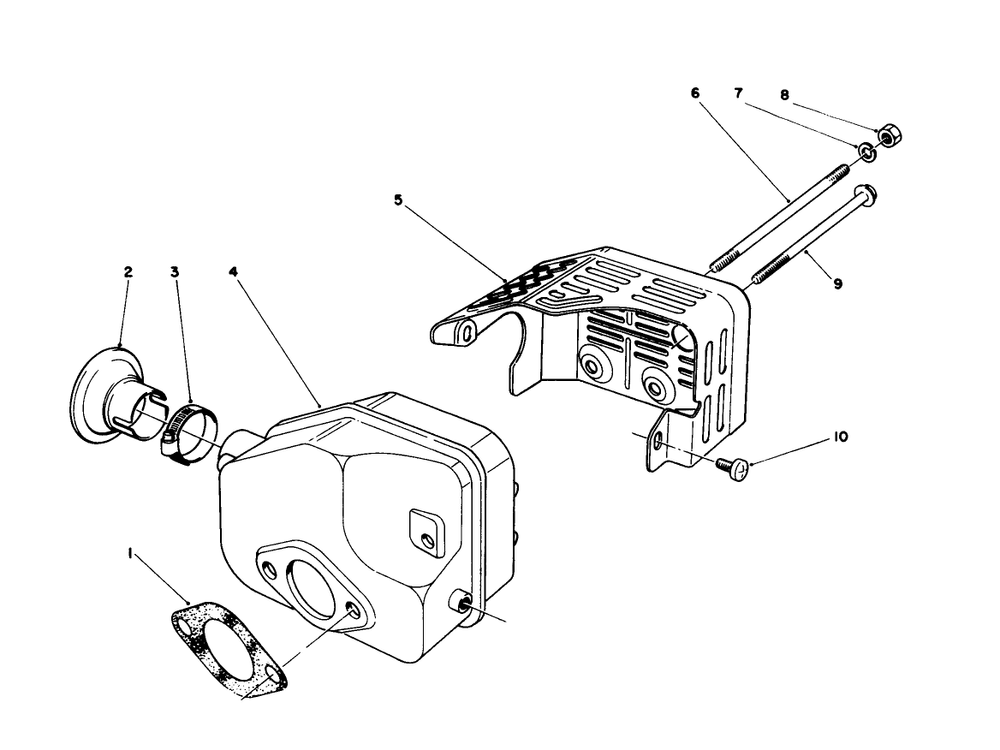 Muffler Assembly (Engine Model No. 47ph7) Diagram and Parts List for 20584 8000001 - 8999999 Toro Lawn Mower