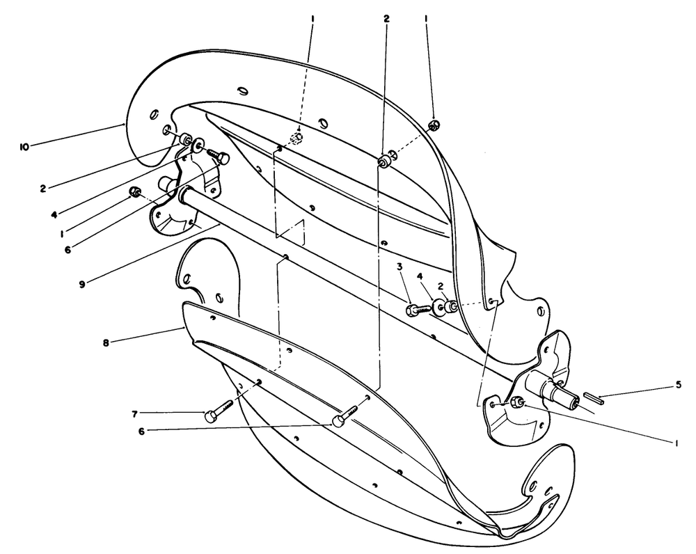 Rotor Assembly Diagram and Parts List for 38185C 8000001 - 8999999 Toro Snow Blower