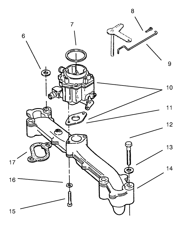 Carburetor Low Emissions Diagram and Parts List for 30620 790001 - 799999 Toro Lawn Tractor