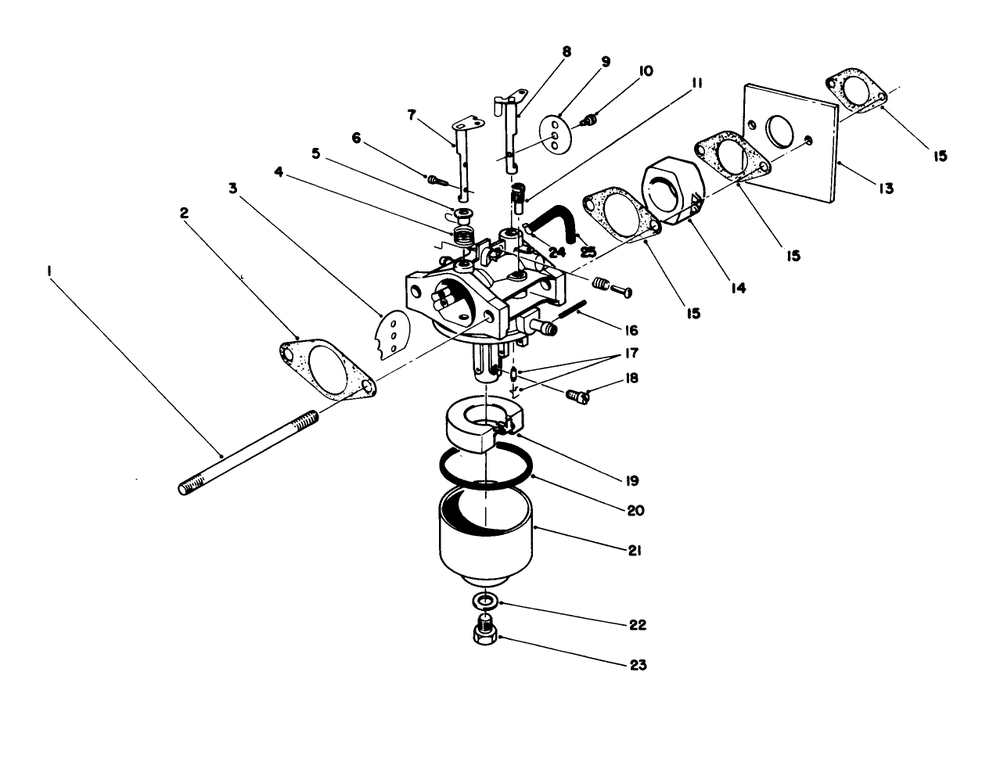 Carburetor Assembly (Model No. 47pk9) Diagram and Parts List for 16212 0000001 - 0999999 Toro Lawn Mower