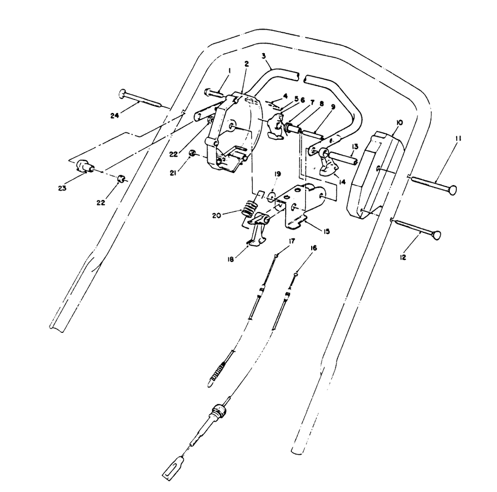 Traction Control Assembly Diagram and Parts List for 20622 0003102 - 0999999 Toro Lawn Mower