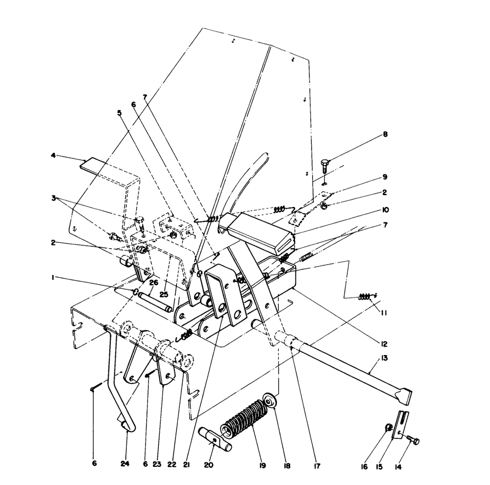 Brake & Clutch Assembly Diagram and Parts List for 56170 5000001 - 5999999 Toro Lawn Tractor Accessories