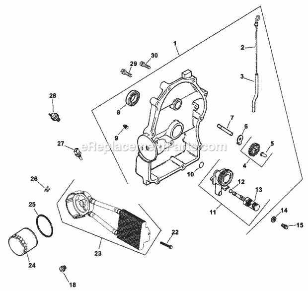 Group 3-Oil Pan/Lubrication (Ch26s 78511 Kohl Diagram and Parts List for 74218 200000001-200999999 Toro Lawn Mower
