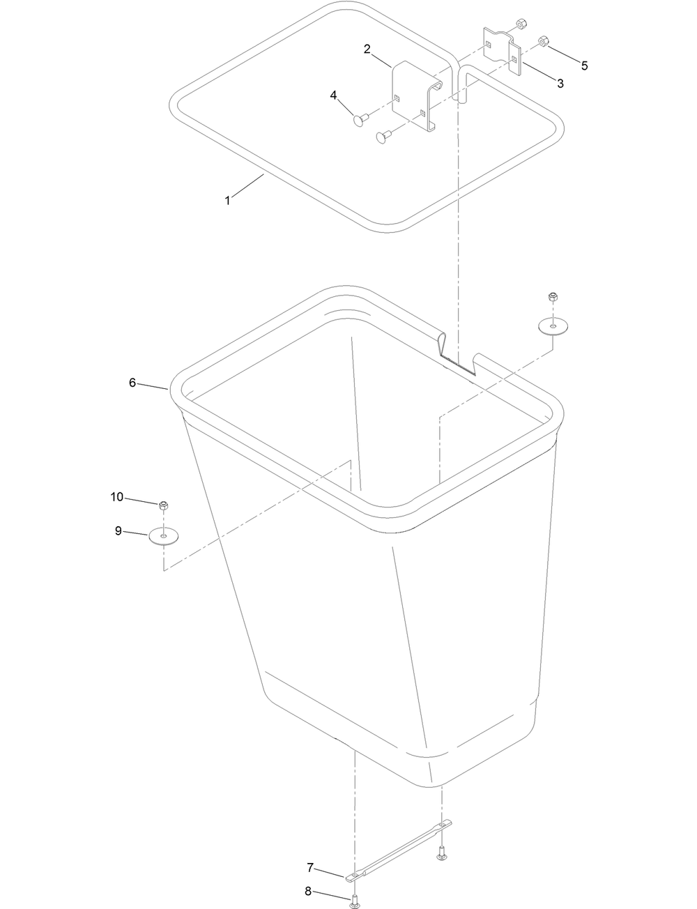 Bag Assembly No. 116-0754 Diagram and Parts List for 78489 400000000 - 999999999 Toro Lawn Tractor