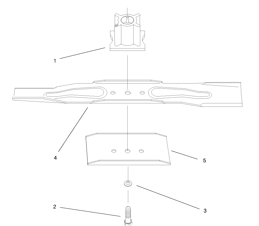 Blade Assembly Diagram and Parts List for 20804 7900001 - 7999999 Toro Lawn Mower