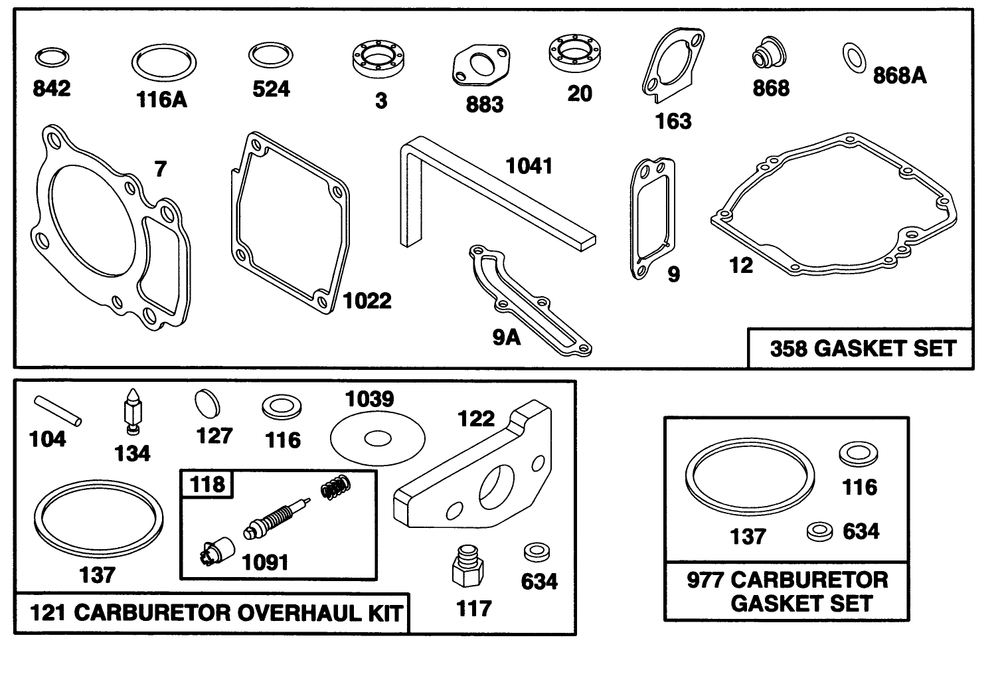Engine Gts 150 (Model No. 20466 Only)(Model No. 97777-0311-A1) Diagram and Parts List for 20465 5900001 - 5999999 Toro Lawn Mower