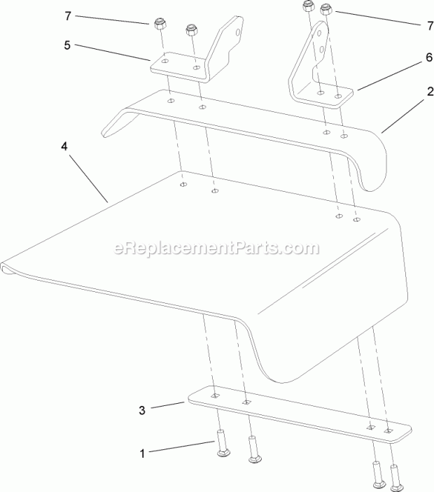 Rubber Deflector Assembly No. 108-2792 Diagram and Parts List for 74282 280000001-280999999 Toro Lawn Mower