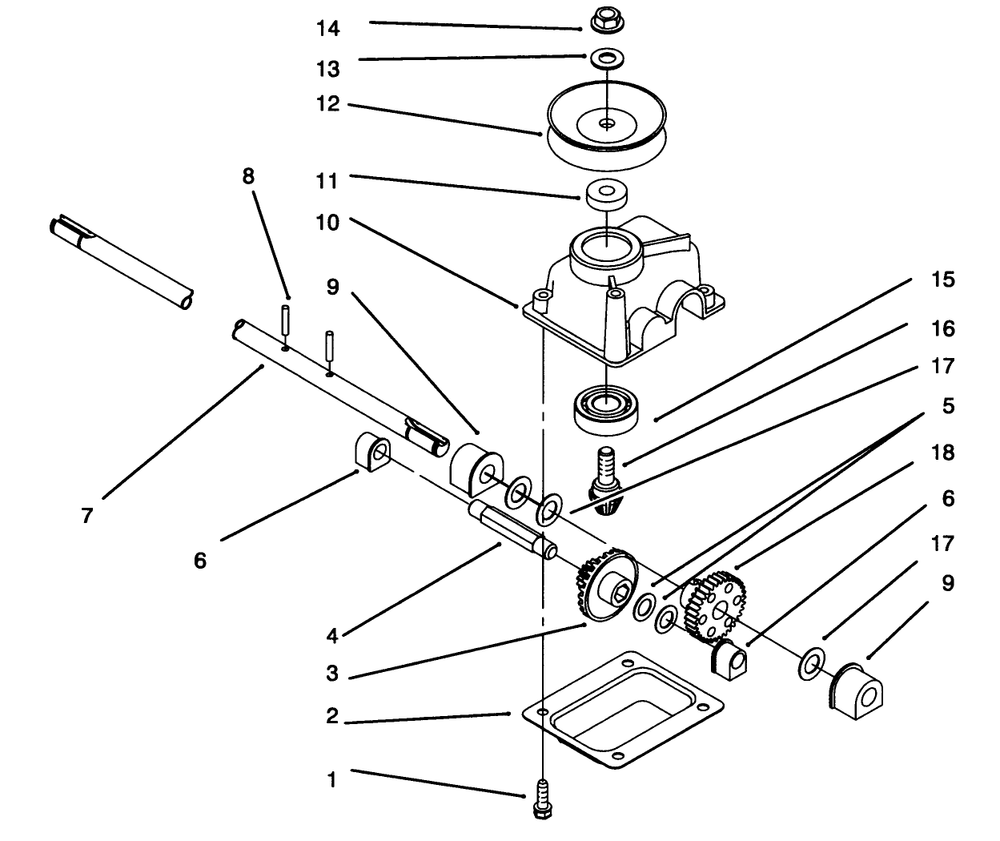 Gearcase Assembly No. 71-9600 Diagram and Parts List for 20928B 49000001 - 49999999 Toro Lawn Mower
