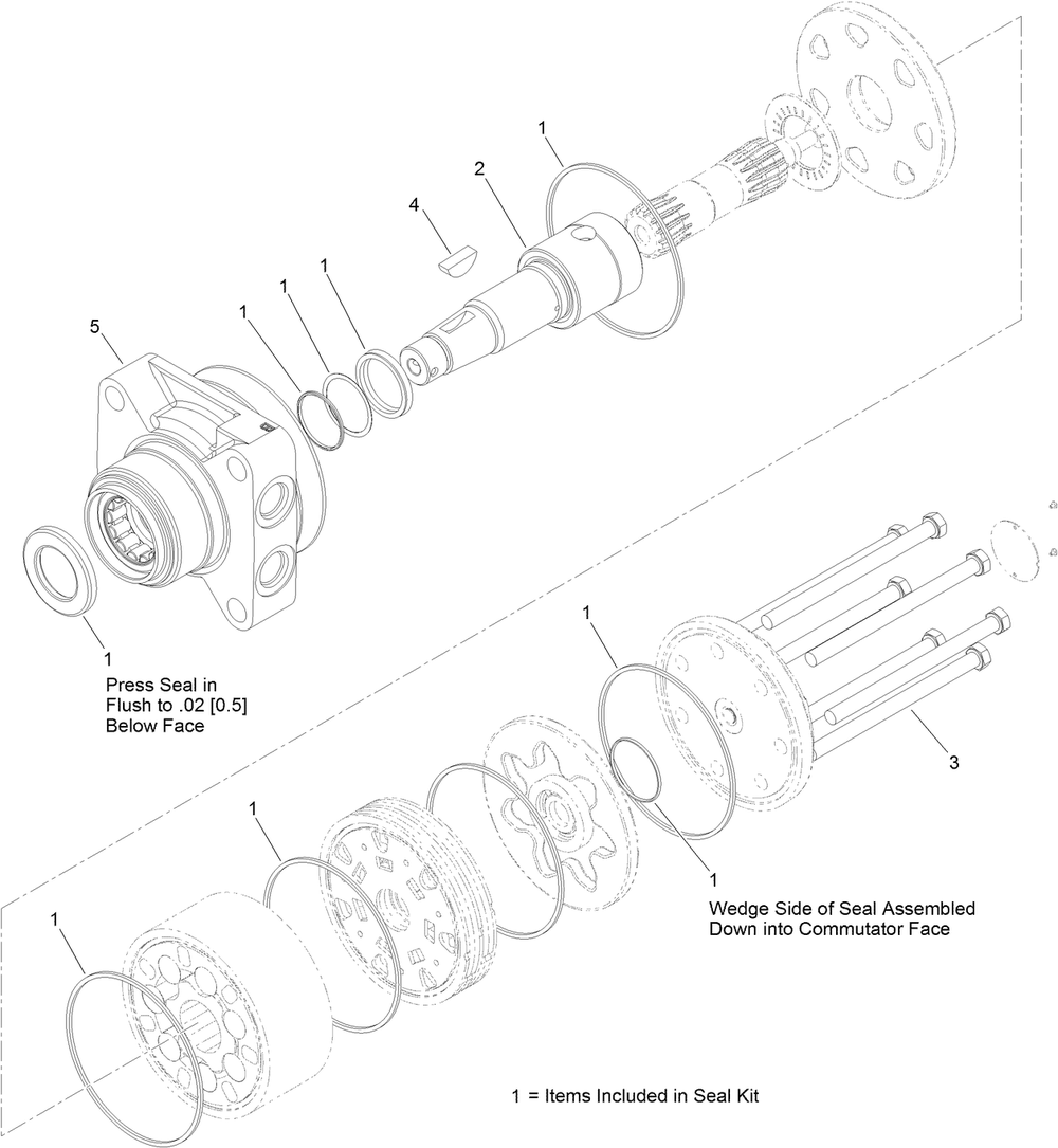 Hydraulic Motor Assembly No. 99-3052 Diagram and Parts List for 22218 407600000 - 411799999 Toro Lawn Tractor Accessories
