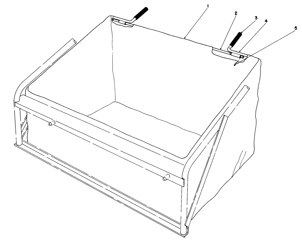 Leaf Bag Model 59123 (For Use On Twin Bagger Grass Catcher Model No. 59122 Only) (Optional) Diagram and Parts List for 56145 9000001 - 9999999 Toro Lawn Tractor