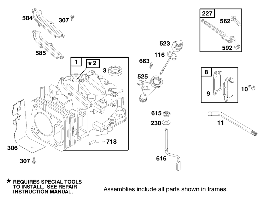 Engine Gts 200 Diagram and Parts List for 20823 8900001 - 8999999 Toro Lawn Mower
