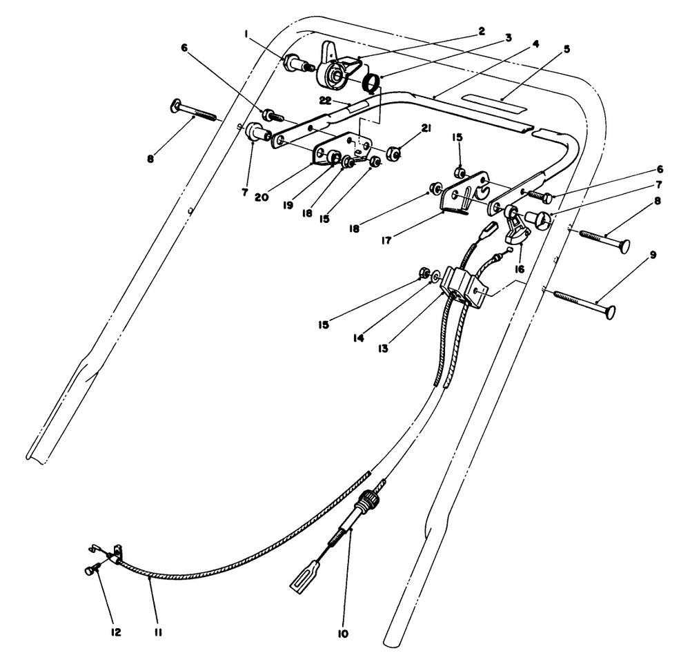 Traction Control Assembly Diagram and Parts List for 20675 6000001 - 6999999 Toro Lawn Mower