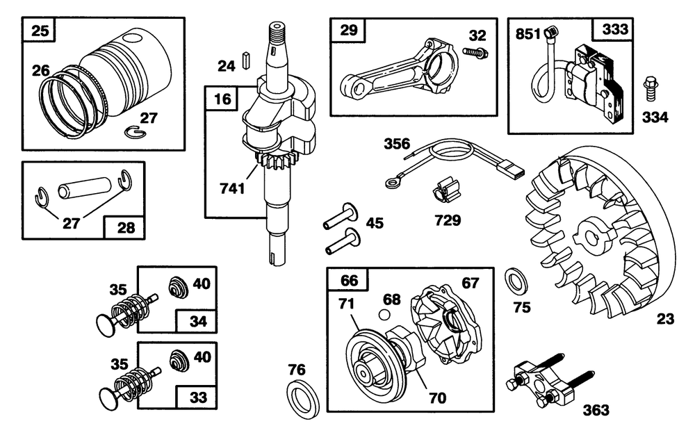 Engine Briggs & Stratton Model 95902-3154-01 Diagram and Parts List for 20431 39000001 - 39999999 Toro Lawn Mower