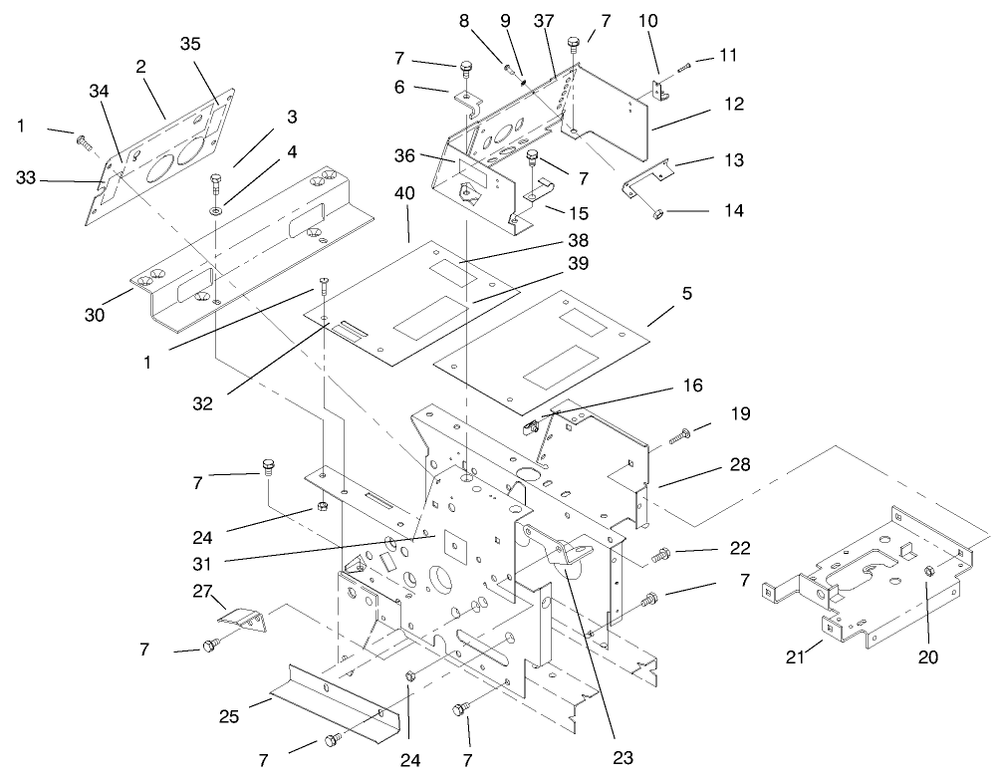 Hoodstand, Console Diagram and Parts List for 73423 7900001 - 7999999 Toro Lawn Tractor
