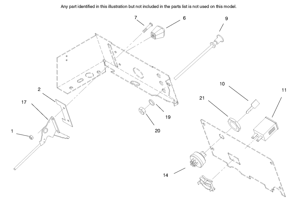 Gauges, Warning Lights & Controls Diagram and Parts List for 73428 8900001 - 8900499 Toro Lawn Tractor