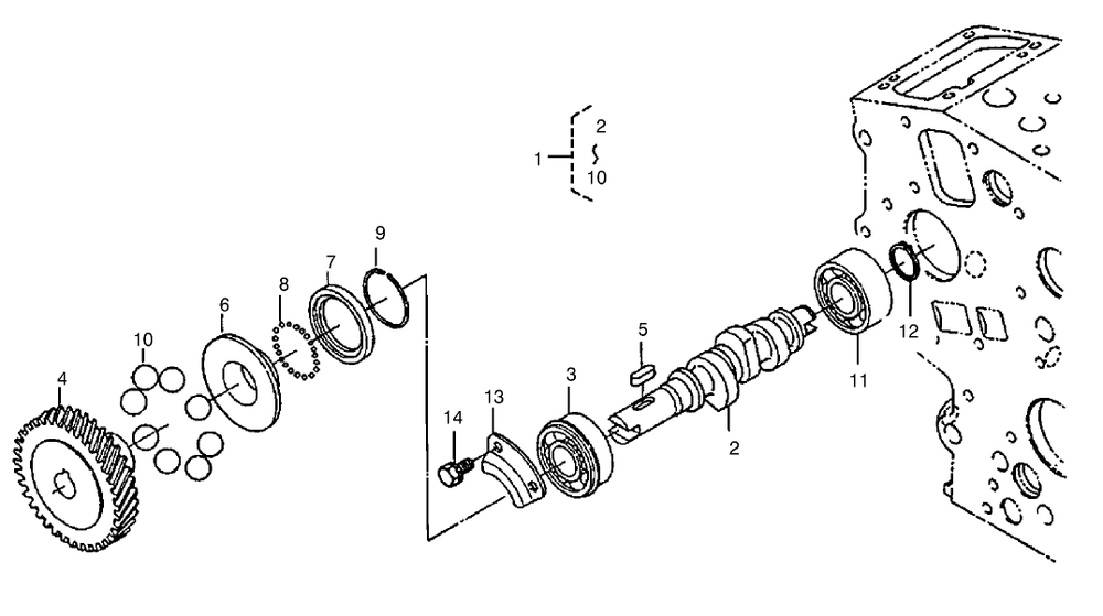 Fuel Camshaft Assembly Diagram and Parts List for 22303TE 990001 - 999999 Toro Lawn Tractor Accessories