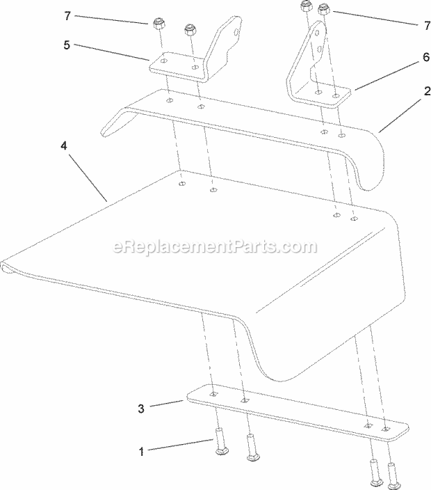 Rubber Deflector Assembly No. 108-2792 Diagram and Parts List for 74262TE 260000001-260999999 Toro Lawn Mower