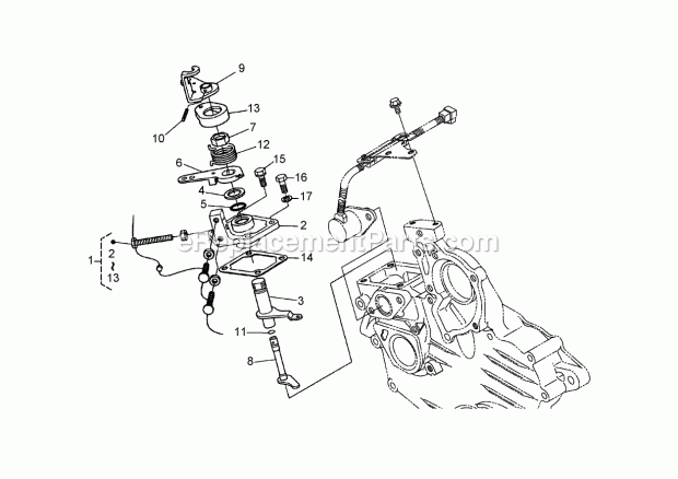 Speed Control Plate Assembly Diagram and Parts List for 74265 260000001-260999999 Toro Lawn Mower