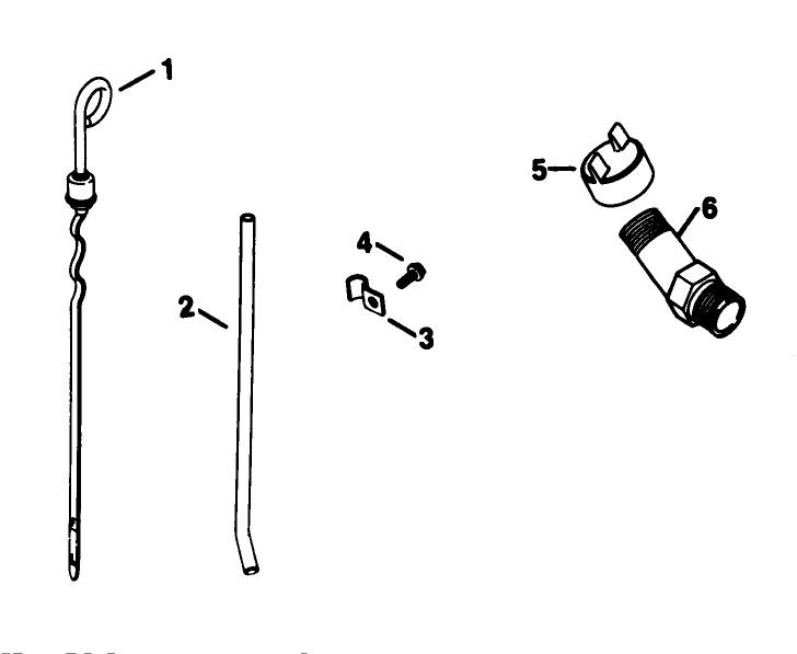Dipstick-Engine Kohler Model No. Kt17qs Type No. 24324 (Continued) Diagram and Parts List for 30754 60001 - 69999 Toro Lawn Tractor