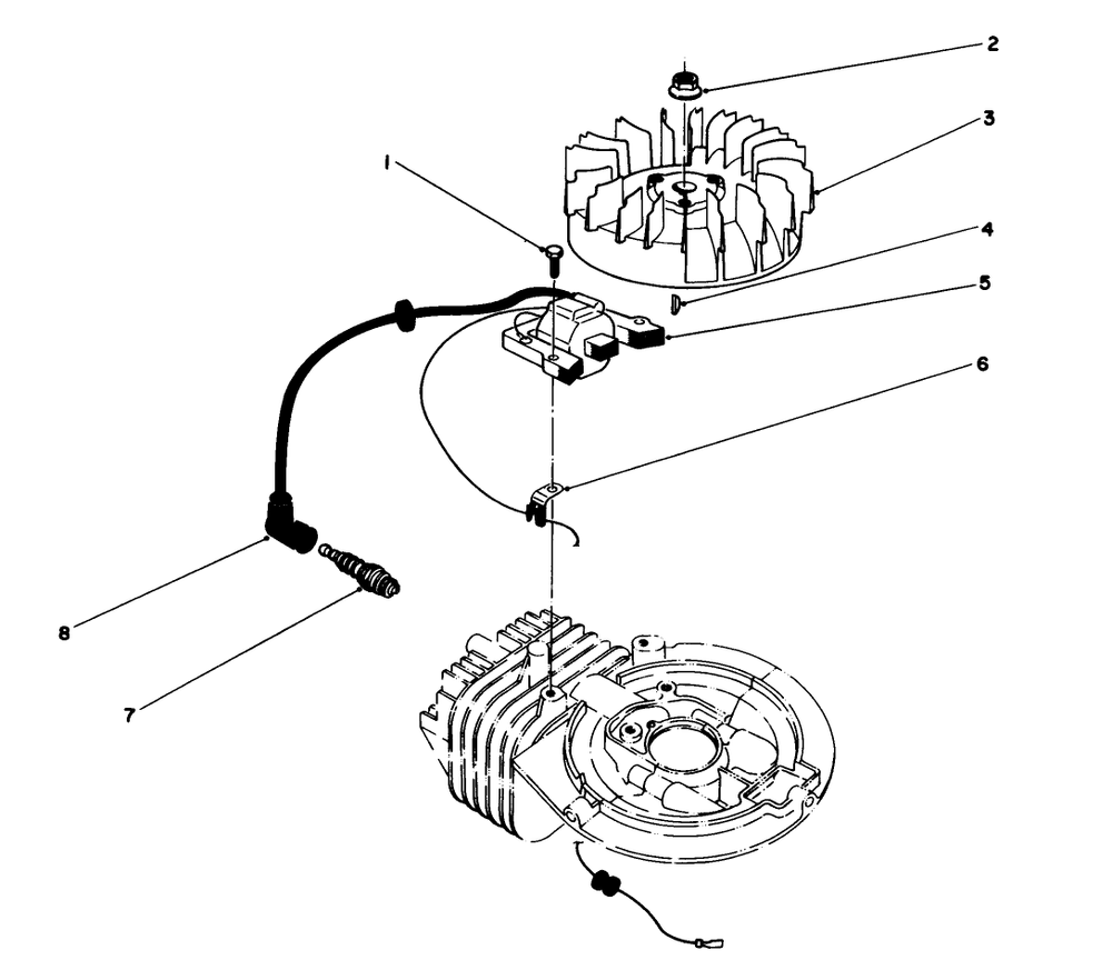 Ignition Assembly (Engine Model No. 47pm1-1)(Serial No. 2005001 & Up) Diagram and Parts List for 20329 2000001 - 2999999 Toro Lawn Mower