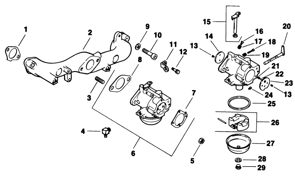 Carburetor-Engine Kohler Model No. Mv16s-Type 56511 Diagram and Parts List for 30117 0000001 - 0999999 Toro Lawn Tractor Accessories