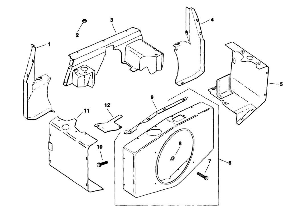 Baffles And Shroud-Engine Kohler Model No. M18qs-24657 (Continued) Diagram and Parts List for 30718 2000001 - 2999999 Toro Lawn Tractor
