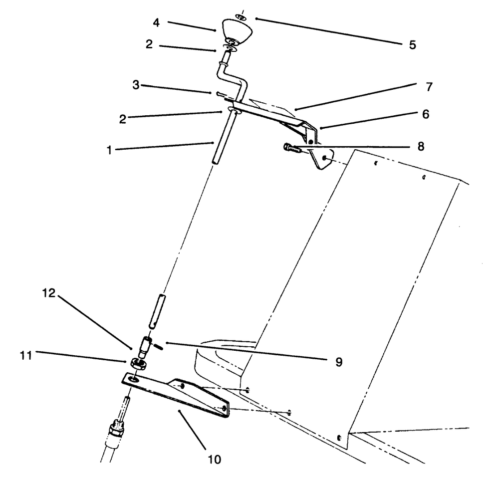 Chute Control Assembly Diagram and Parts List for 30761 490001 - 499999 Toro Snow Blower