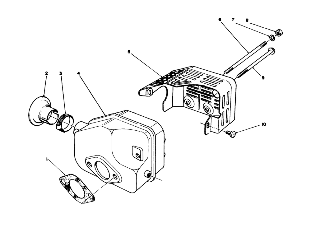 Muffler Assembly (Model No. 47pk9) Diagram and Parts List for 16212 0000001 - 0999999 Toro Lawn Mower