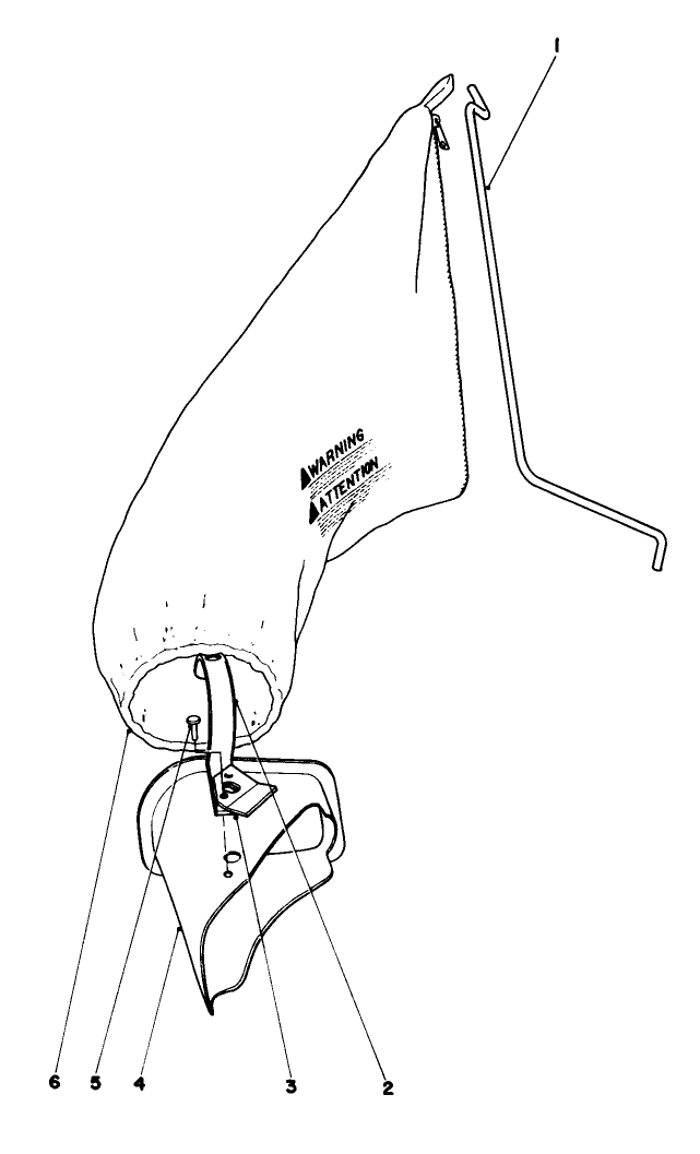 Grass Bagging Kit-No. 40-5130 (Optional) Diagram and Parts List for 23400 1000001 - 1999999 Toro Lawn Mower