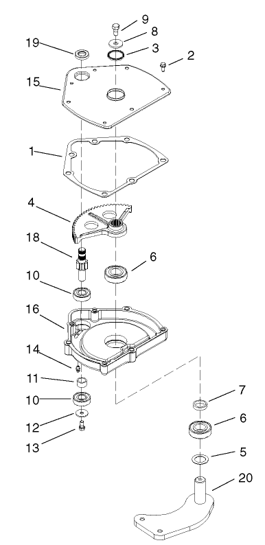 Steering Gearbox Assembly No. 99-7660 Diagram and Parts List for 12004TC 220000001 - 220999999 Toro Lawn Tractor