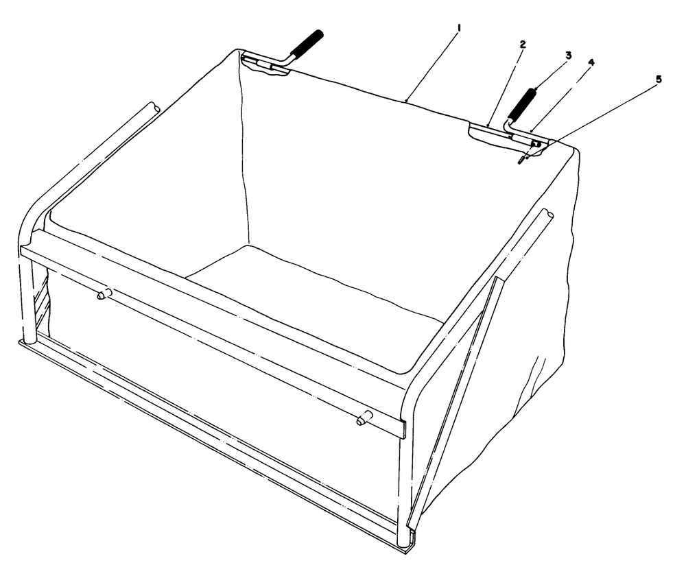 Leaf Bag Model No. 59123 (Optional) Diagram and Parts List for 56138 6000001 - 6999999 Toro Lawn Tractor