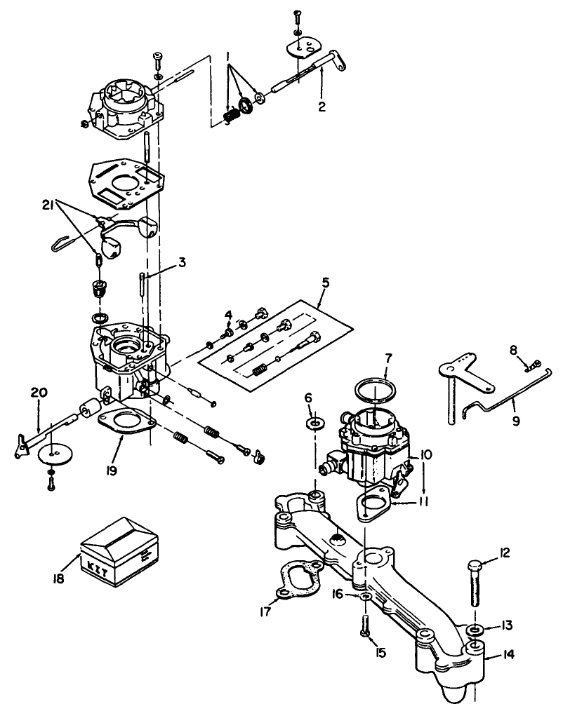 Carburetor & Fuel System-Engine, Onan Model No. P220g, Type No. 1/10808c Diagram and Parts List for 30798 9000001 - 9999999 Toro Lawn Tractor