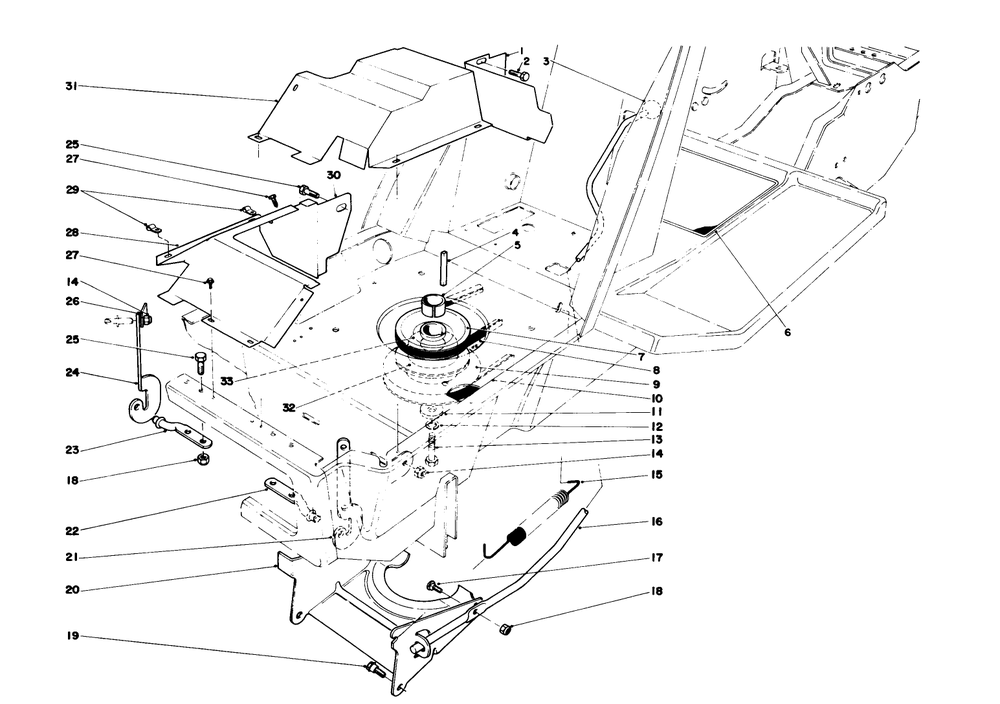 Clutch & Actuator Assembly Diagram and Parts List for 57360 0000001 - 0999999 Toro Lawn Tractor