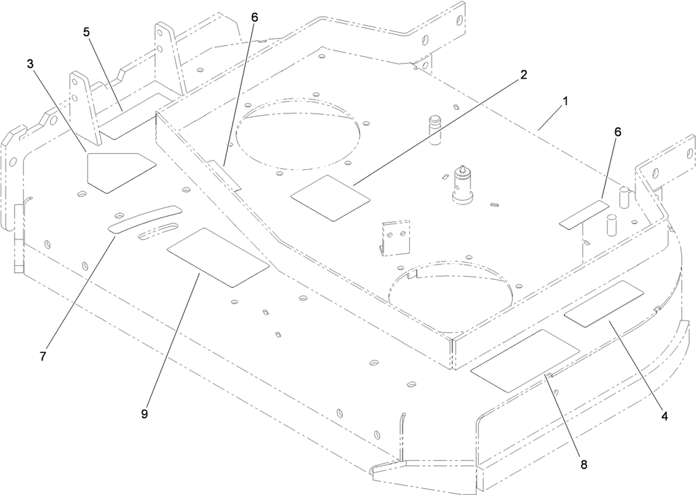 Deck Decal Assembly Diagram and Parts List for 39634 (311000001-311999999)(2011) Toro Lawn Mower