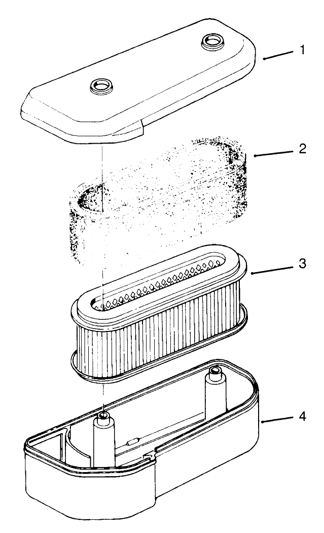 Air Cleaner Assembly Diagram and Parts List for 30166 590001 - 599999 Toro Lawn Tractor Accessories