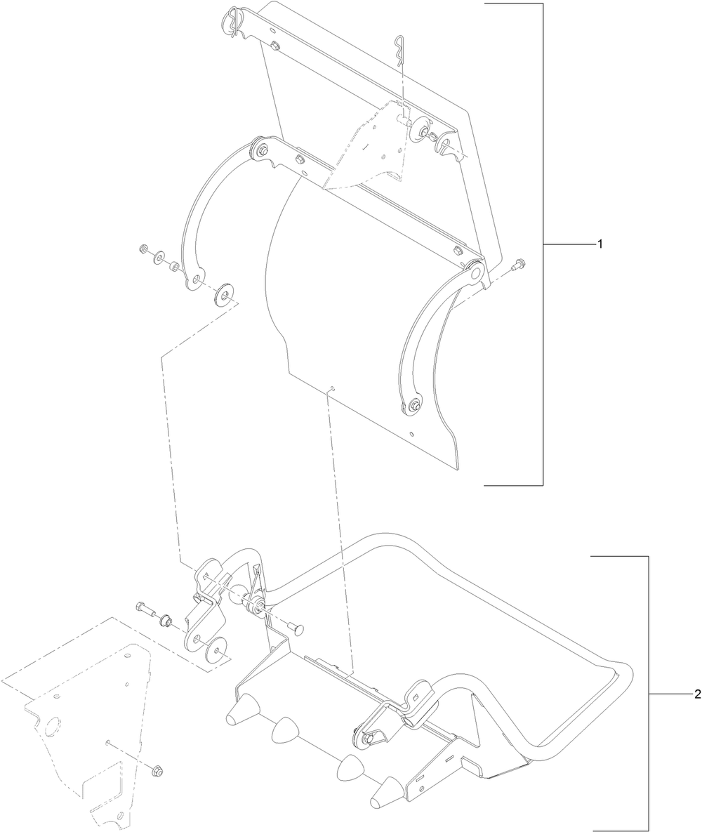 Cushion And Platform Assembly Diagram and Parts List for 79534 (316000001-316999999)(2016) Toro Lawn Mower