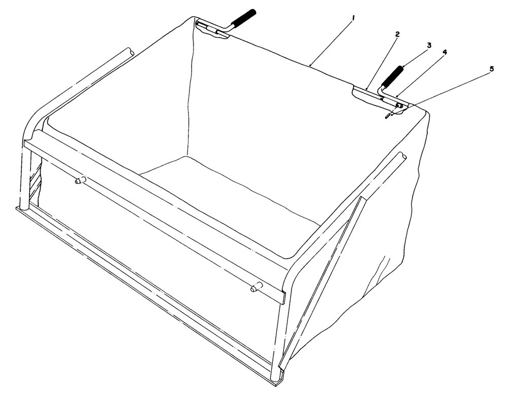 Leaf Bag Model No. 59123 (Optional) Diagram and Parts List for 56155 3000001 - 3999999 Toro Lawn Tractor