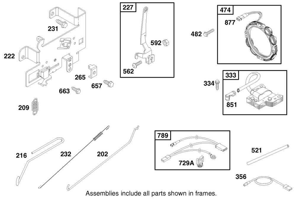 Engine Briggs & Stratton Model 28q777-0690-E1 Diagram and Parts List for 71240 9900001 - 9999999 Toro Lawn Tractor