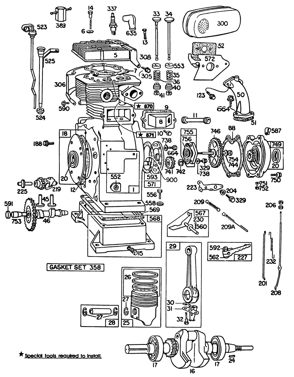 Briggs & Stratton Engine Briggs & Stratton Model No. 326437-0630-01 (Continued) Diagram and Parts List for 30775 400001 - 499999 Toro Lawn Tractor
