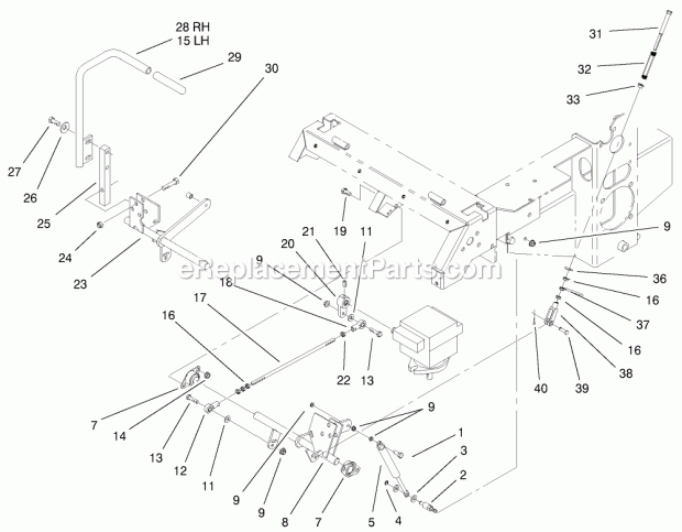 Motion Control System Assembly Diagram and Parts List for 74179 210000001-210999999 Toro Lawn Mower