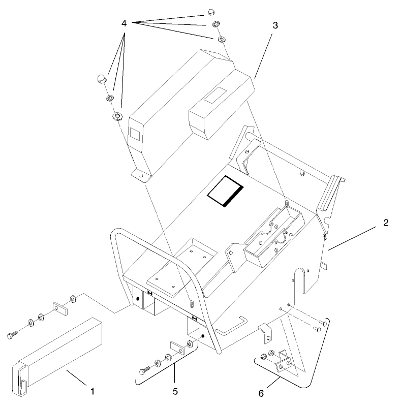 Main Frame Assembly Diagram and Parts List for 62063 790001 - 799999 Toro Aerator
