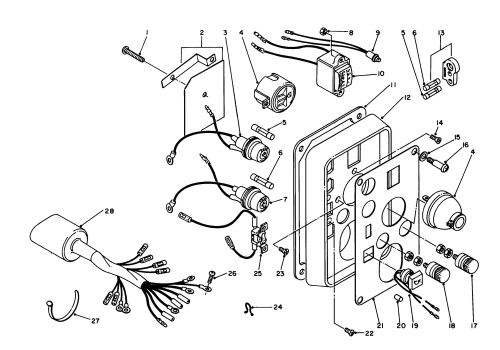 Control Panel Assembly Diagram and Parts List for 62005 3000001 - 3999999 Toro Generator