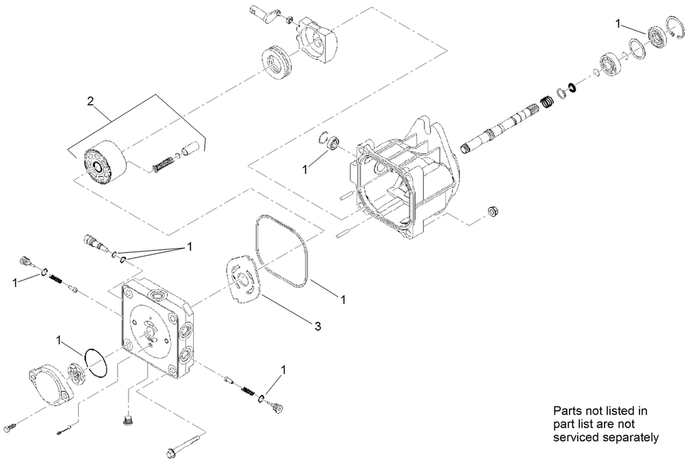 Hydraulic Pump Assembly No. 106-9590 And 106-9591 Diagram and Parts List for 22324 401800000 - 404499999 Toro Lawn Tractor Accessories