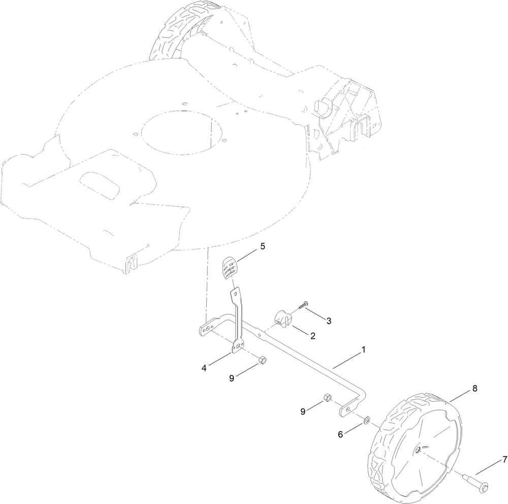 Rear Wheel And Height-Of-Cut Assembly Diagram and Parts List for 21311 400000000 - 999999999 Toro Lawn Mower