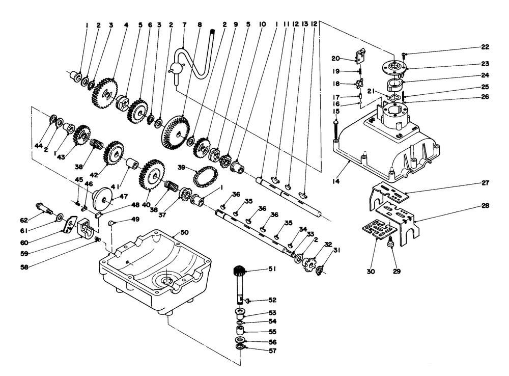 Transmission Assembly 26-5440 Diagram and Parts List for 56006 0000001 - 0999999 Toro Lawn Tractor