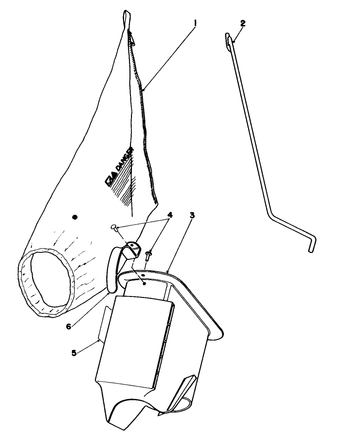 Bagging Kit No. 47-6510 (Optional) Diagram and Parts List for 16770 4000001 - 4999999 Toro Lawn Mower