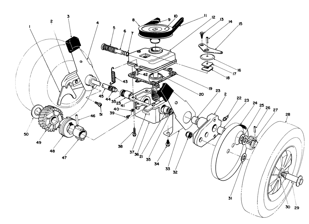 Gear Case Assembly Diagram and Parts List for 16785 9000001 - 9999999 Toro Lawn Mower